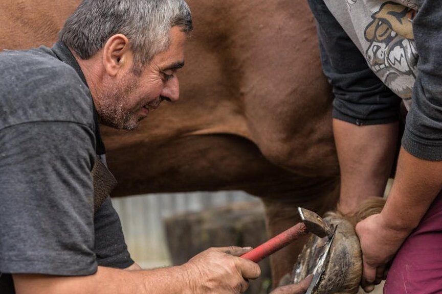 A Man Making a Horseshoe